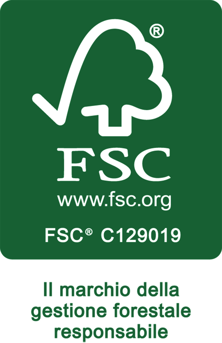 Logo FSC Promozionale Dimensione Cm12 Verde